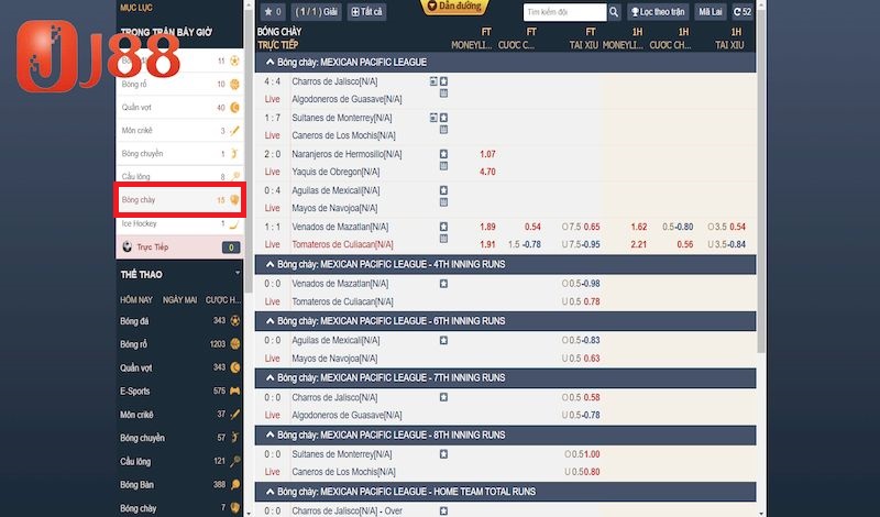 Giải trí cá cược bóng chày J88